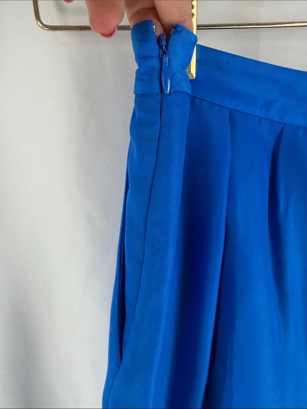 J. Crew Royal Blue and Teal Color-block Skirt